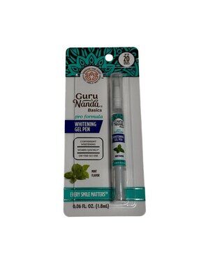 Guru Nanda Teeth Whitening Pen Mint Flavor 1.8mL Travel Whitening Gel